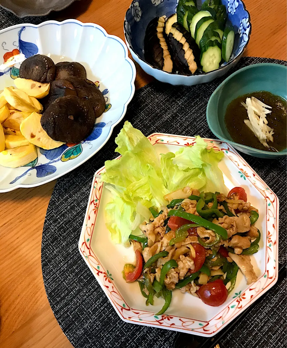 豚もも青椒肉絲晩ご飯|sobacoさん