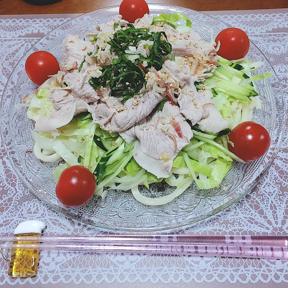 豚しゃぶサラダうどん🥗|waiwaiさん