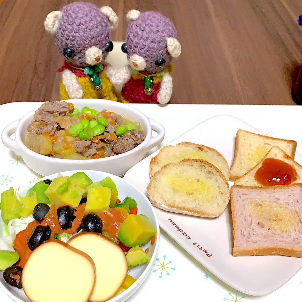 Snapdishの料理写真:朝ごぱん（╹◡╹）|chagashiさん