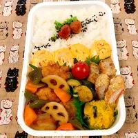 Snapdishの料理写真:パートナーのお弁当♡令和3年5月29日土曜日♡天気は~くもり♡覚書＆記録♡|♡Fille√chie♡さん