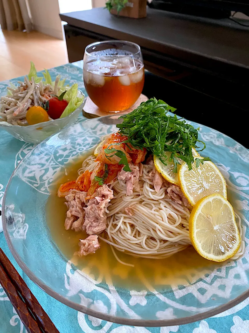 ツナキムチレモン素麺|ゆかりさん