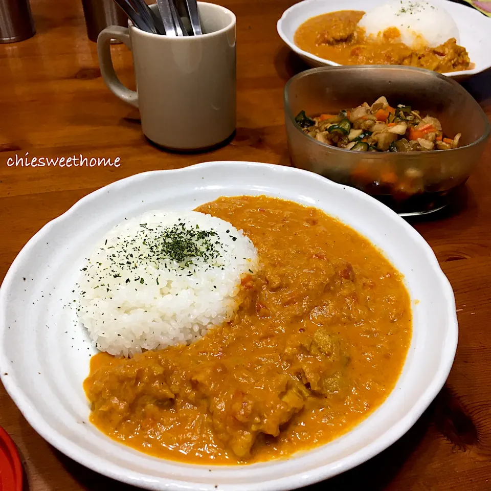 バターチキンカレーと福神漬け|chieko ♪さん