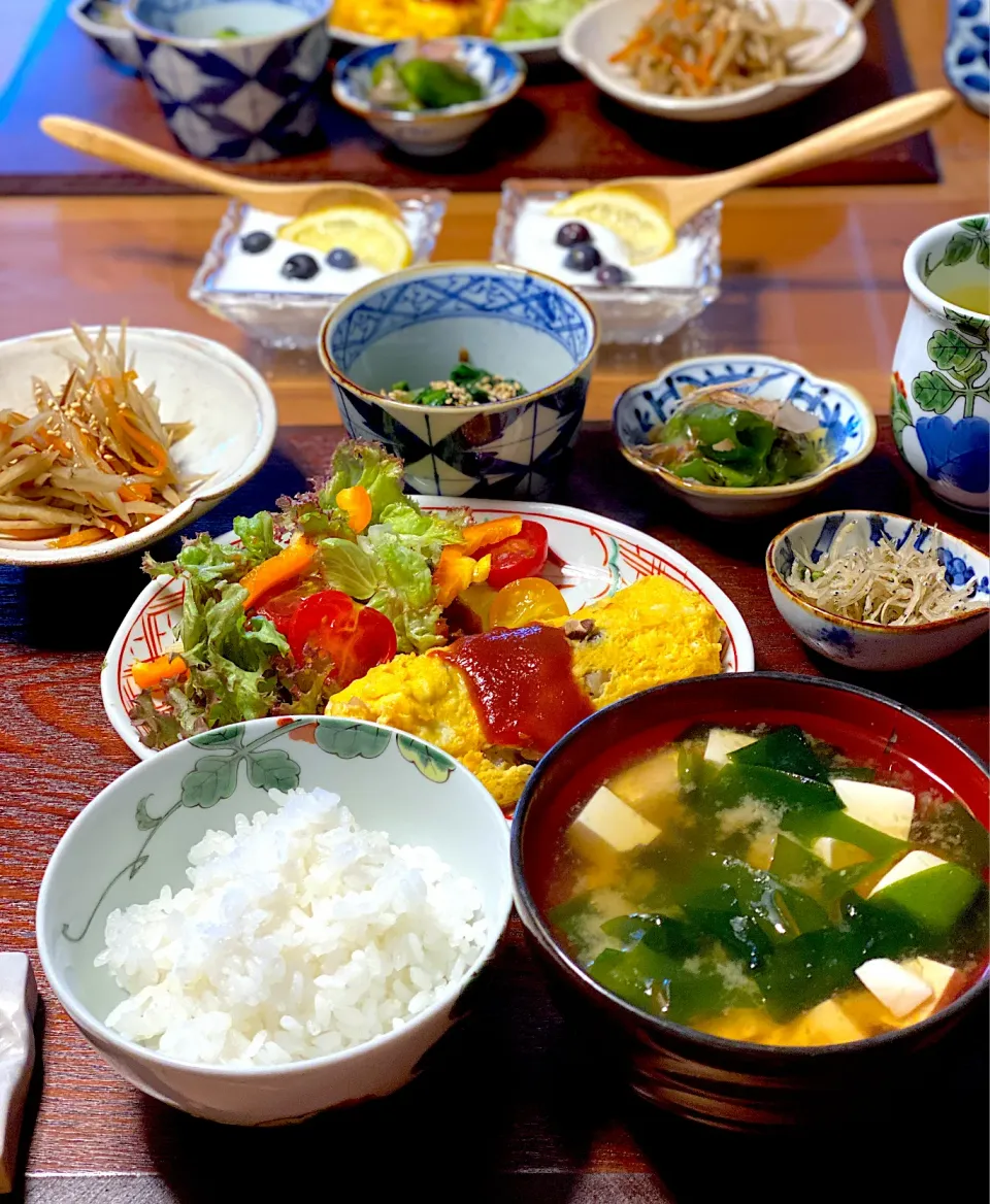 休日の朝食　和風野菜オムレツ|junjun86さん