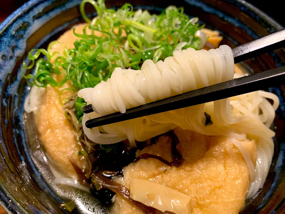 ボケ揚げと山菜きんぴらのそうめん|半田手延べそうめんの店 阿波や壱兆さん