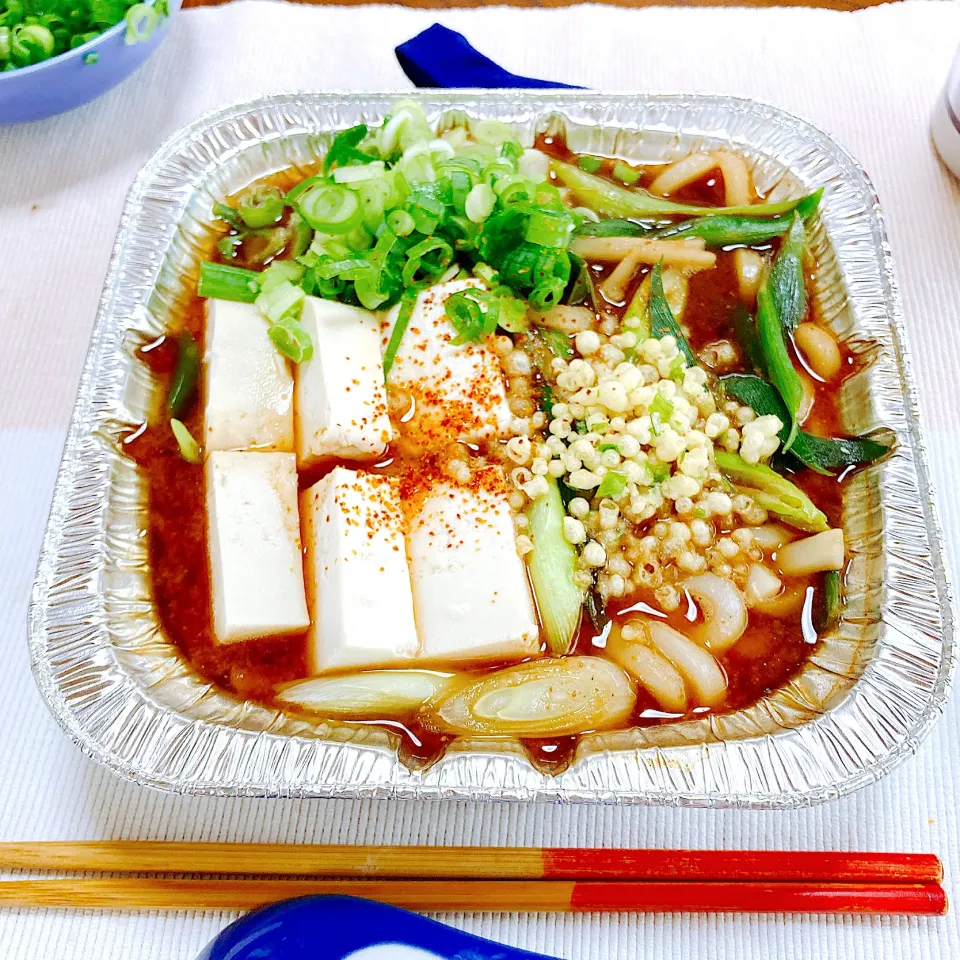 Snapdishの料理写真:鍋焼き味噌うどん|akkoさん