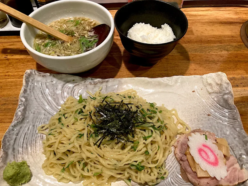 青じそあっさり醤油つけ麺|じょんさん