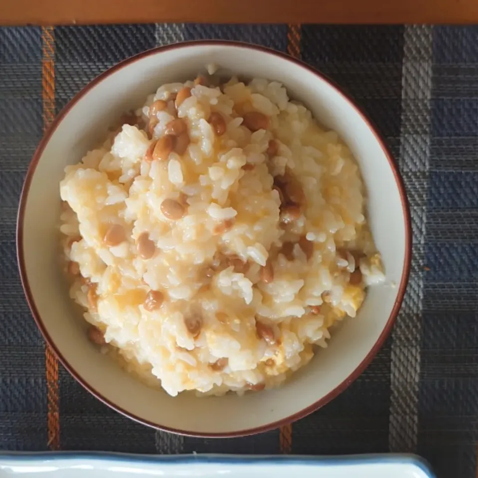 納豆雑炊
たまに朝作ります|トゥールさん