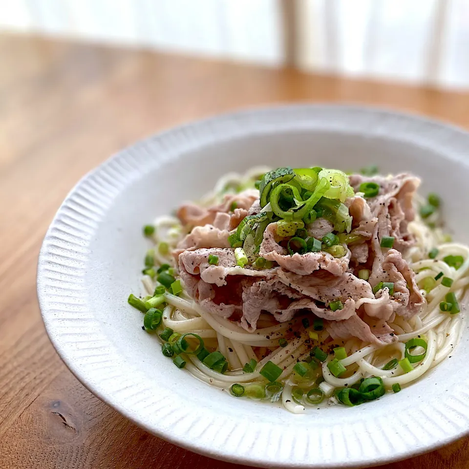 冷やしネギ塩うどん＊|yu papaさん