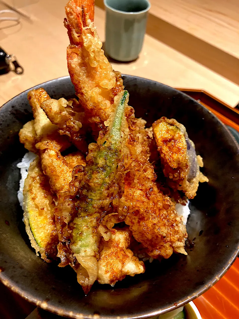 月島魚釜の天丼。|ツンコロさん