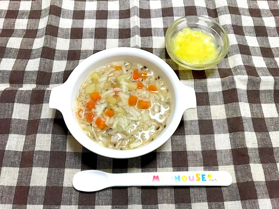 カツオと野菜のうどん、キウイ|sayaさん