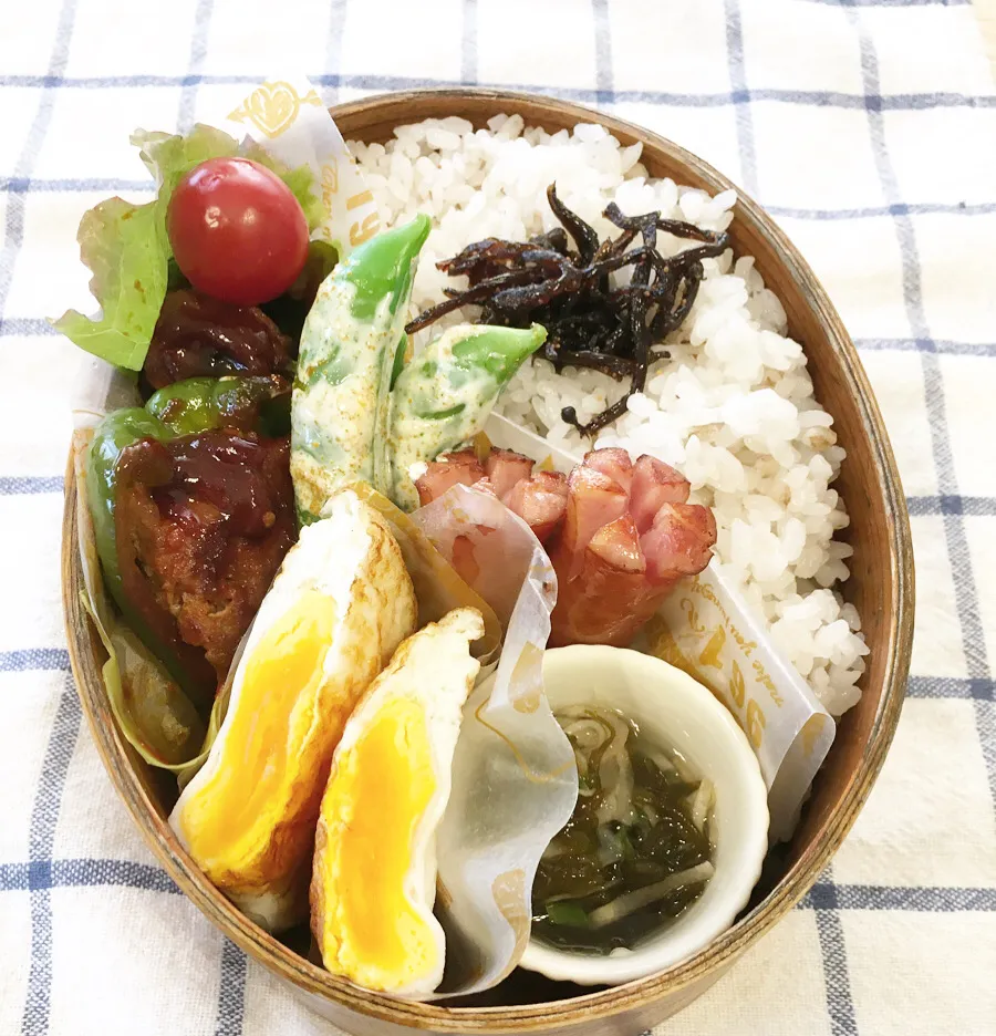 今日のパパ弁当は肉詰めピーマン弁当♪|key♪さん