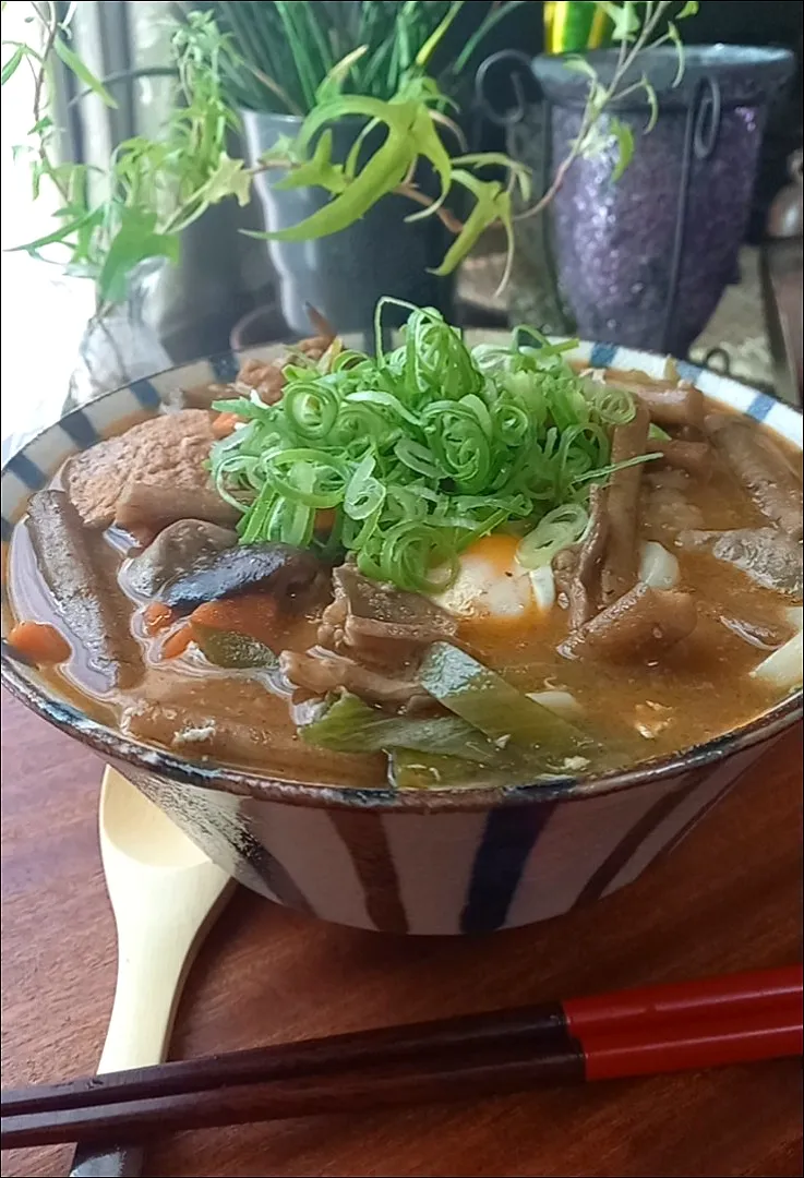 ﾓﾂ煮ｶﾚｰうどん|まりおさん