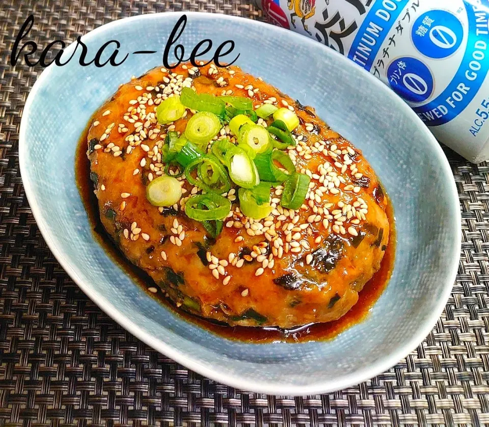 めちゃウマ!ご飯が進む♪味ぽん照り焼き餃子バーグ|からあげビールさん