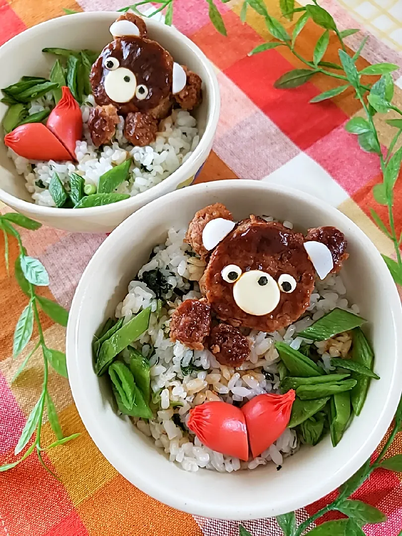 ジャコと野沢菜の炒飯丼|小豆🌼さん