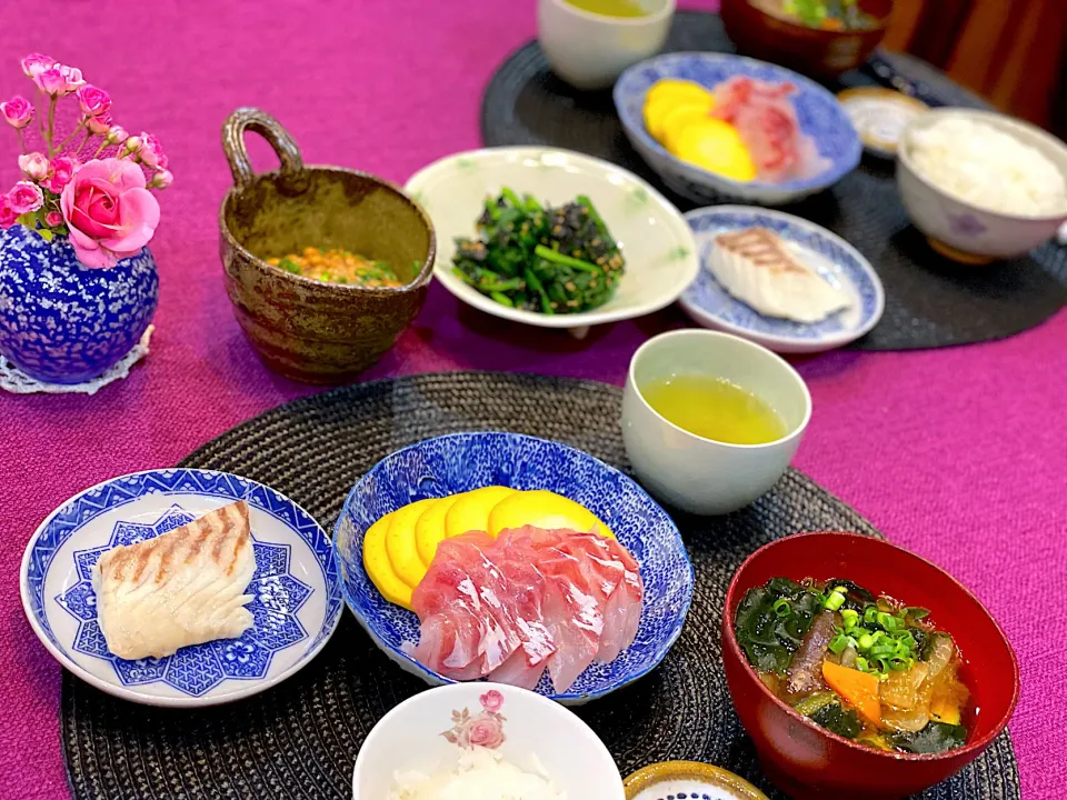 2021.5.16 お夕飯は鯛をお刺身と塩焼きにして🐟|Seikoさん