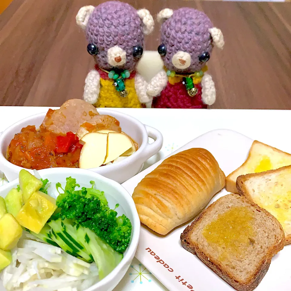 Snapdishの料理写真:朝ごぱん（╹◡╹）|chagashiさん