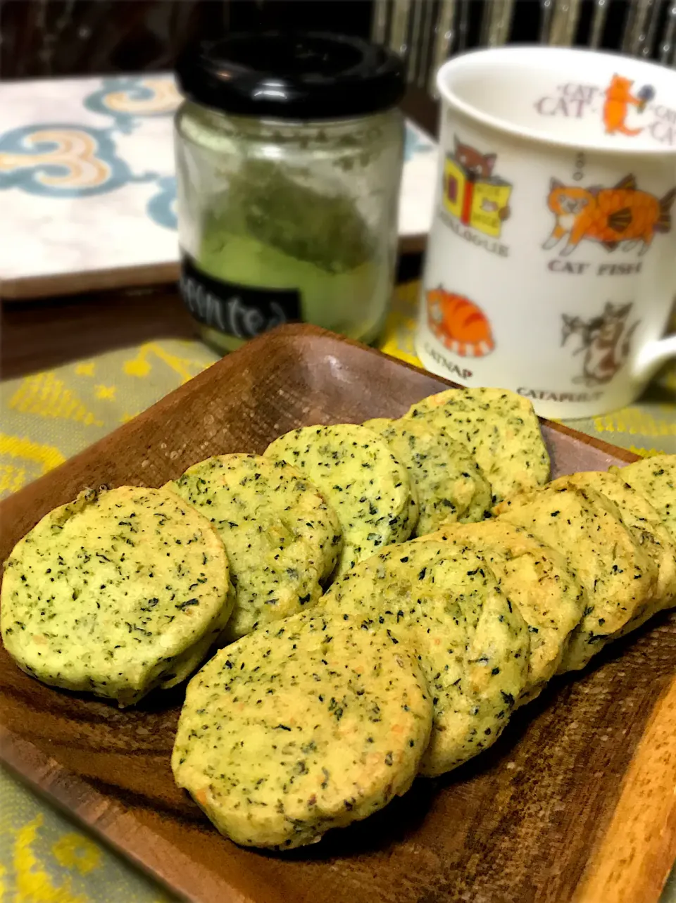 Snapdishの料理写真:ちゃべさんの料理 チーズ香る🌱ほうれん草クッキー🌱|くろねこじったん‍さん