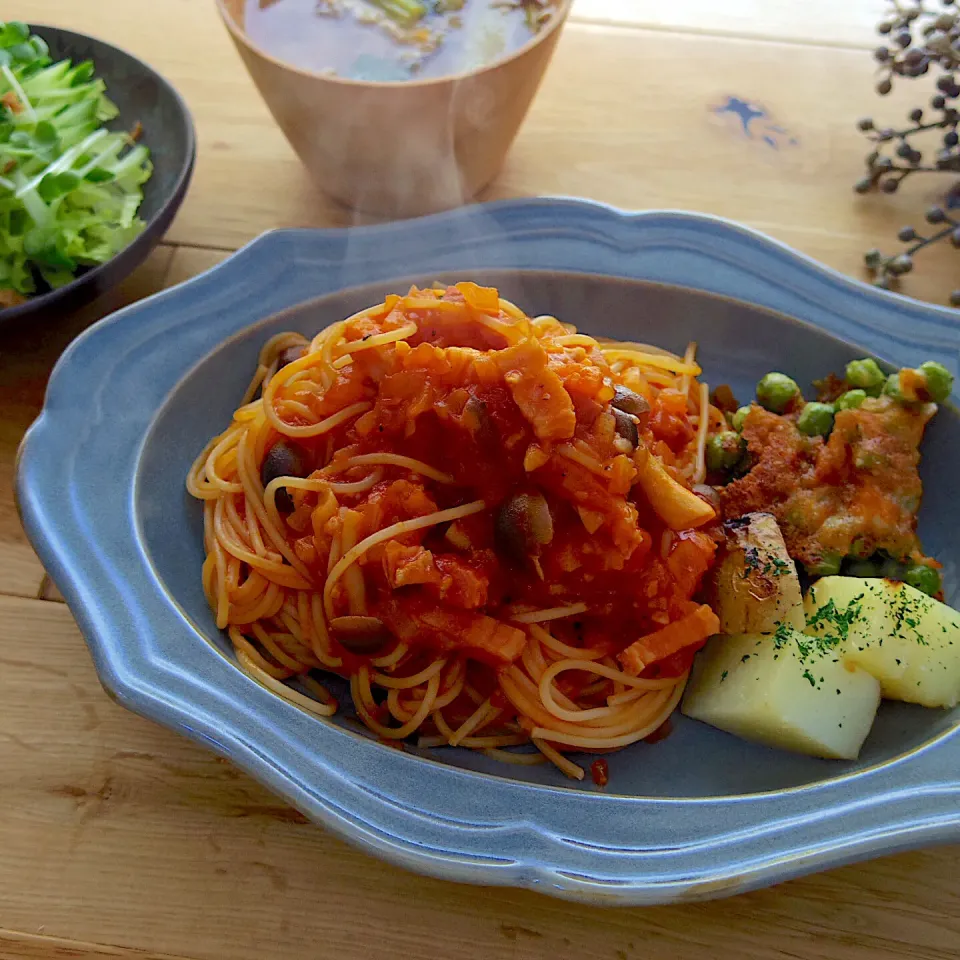 Snapdishの料理写真:パスタランチ|@chieko_tanabe_さん