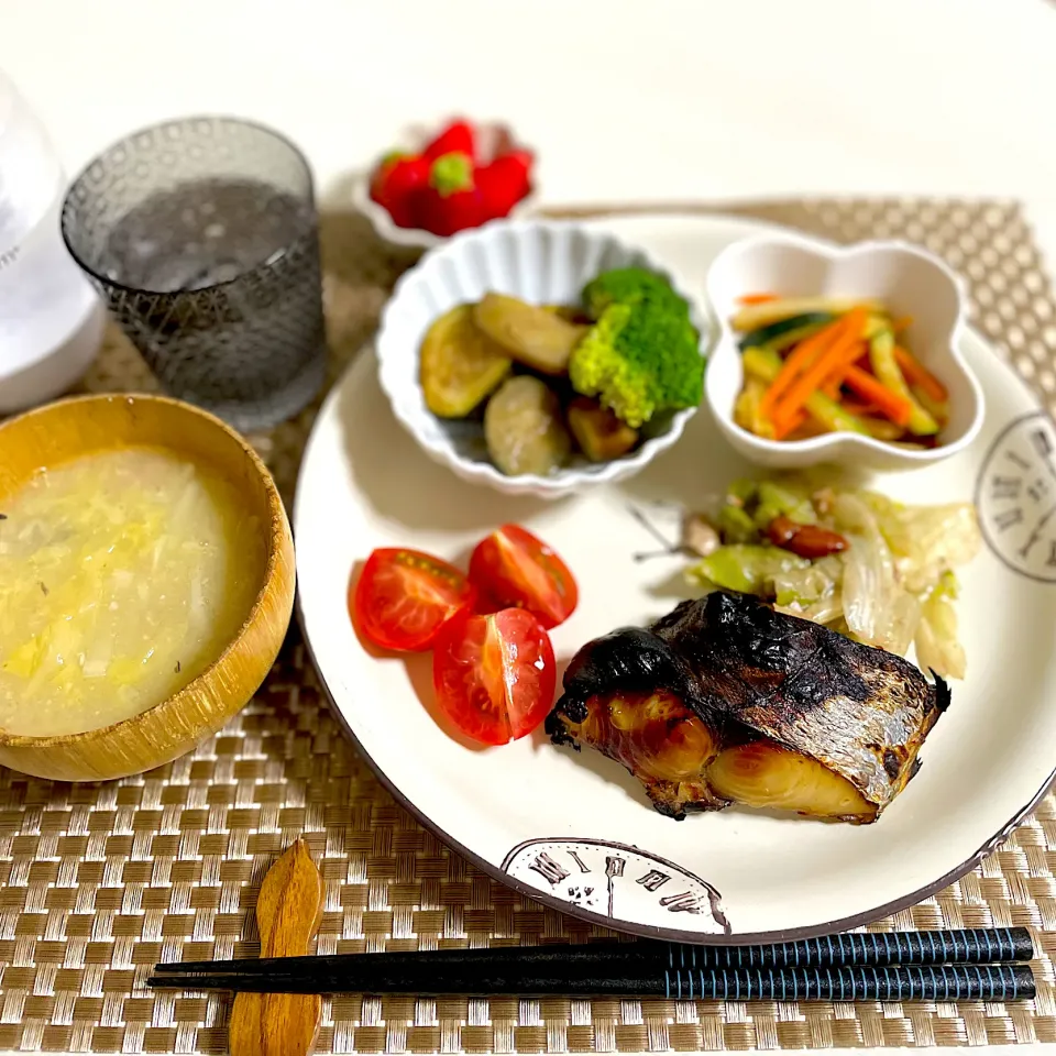 6/1晩ご飯：鰆の西京漬け風|ななみんさん