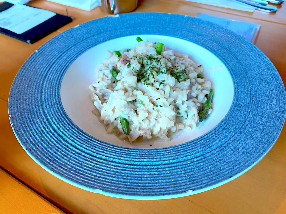 Risotto with confit duck leg meat|skyblueさん