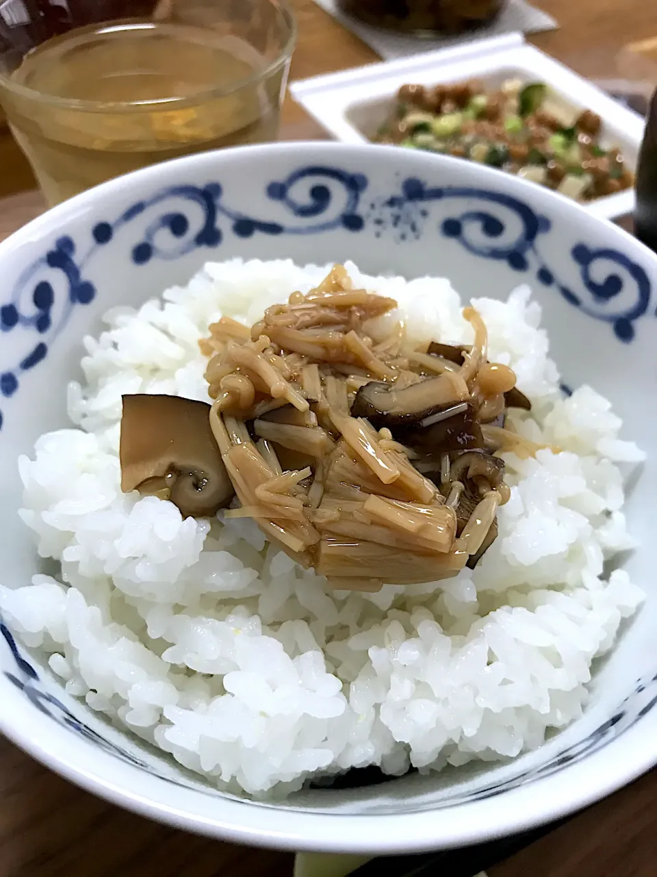 自家製なめたけ×蕎麦湯ごはん！|morimi32さん