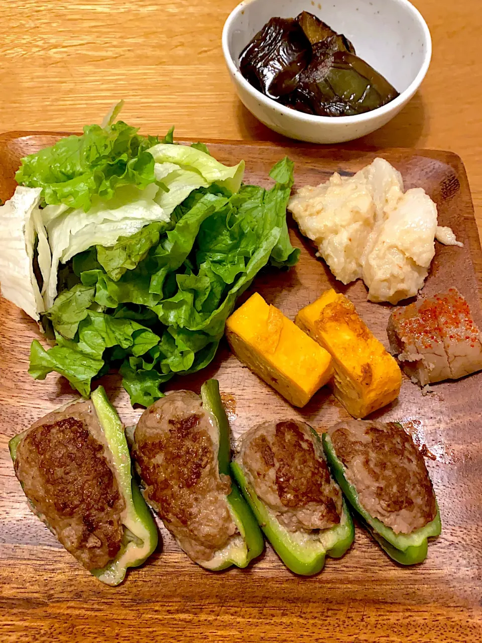 Snapdishの料理写真:晩ごはん✨ピーマン肉詰め|aireimamaさん