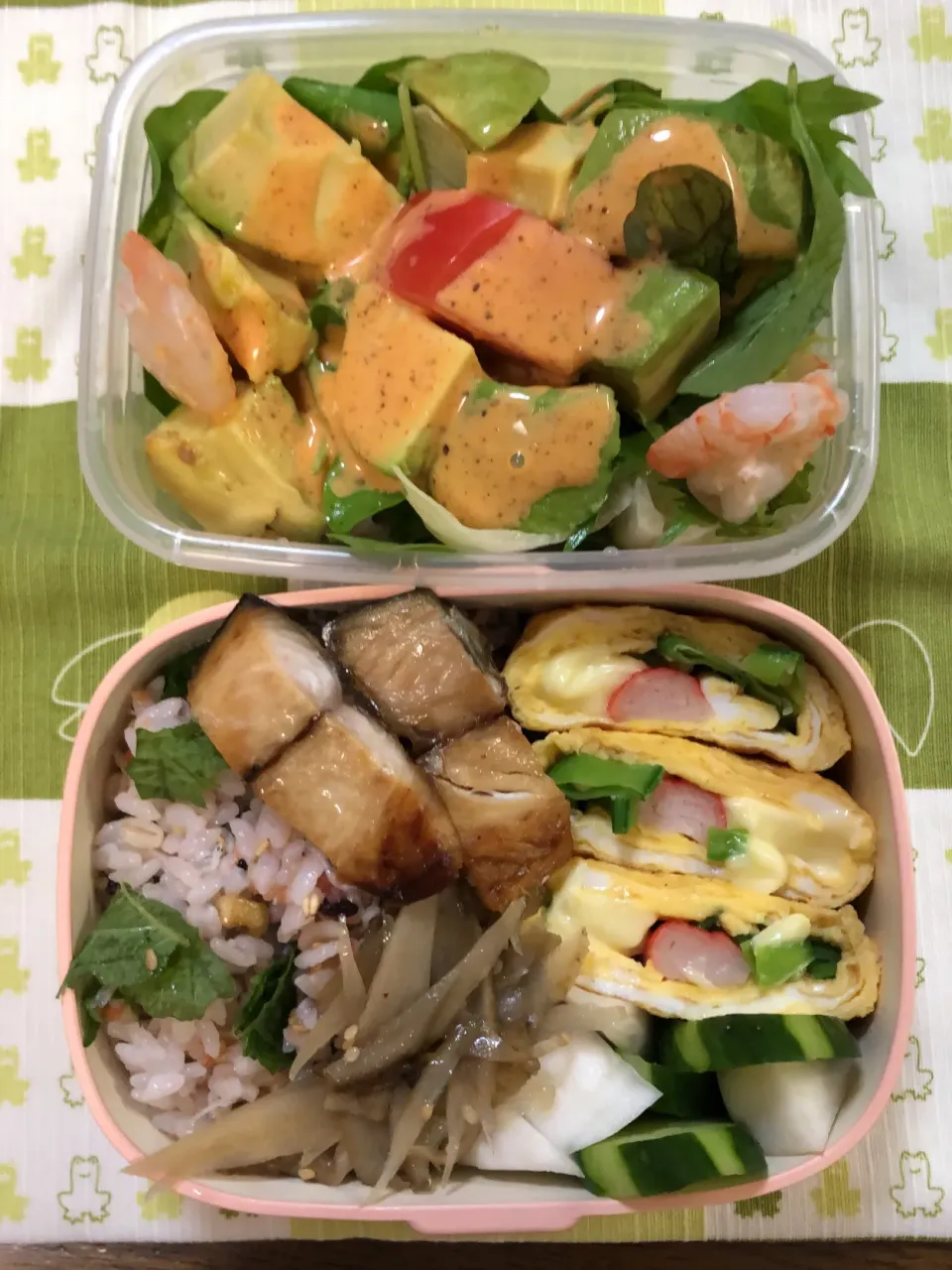 ごまじゃこしそ梅ご飯弁当|kaori_831さん