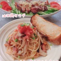 Snapdishの料理写真:バター香る明太子パスタ|ゆきさん