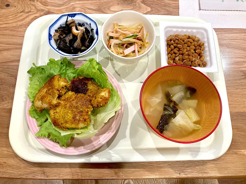 鶏のカレー唐揚げのご飯|みよさん