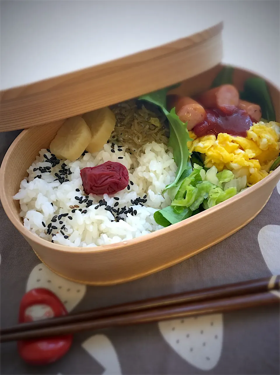 Snapdishの料理写真:曲げわっぱのお弁当|kenkenさん