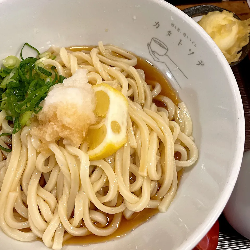 ぶっかけうどん麺大盛り＋たまご天@カタトソデ(新橋)|塩豚骨さん