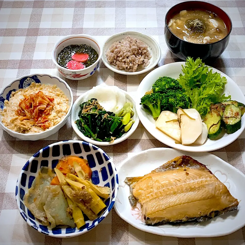 今日の夕飯★縞ほっけ定食★頂いた採れたてのタケノコ土佐煮付きです|riko30294さん