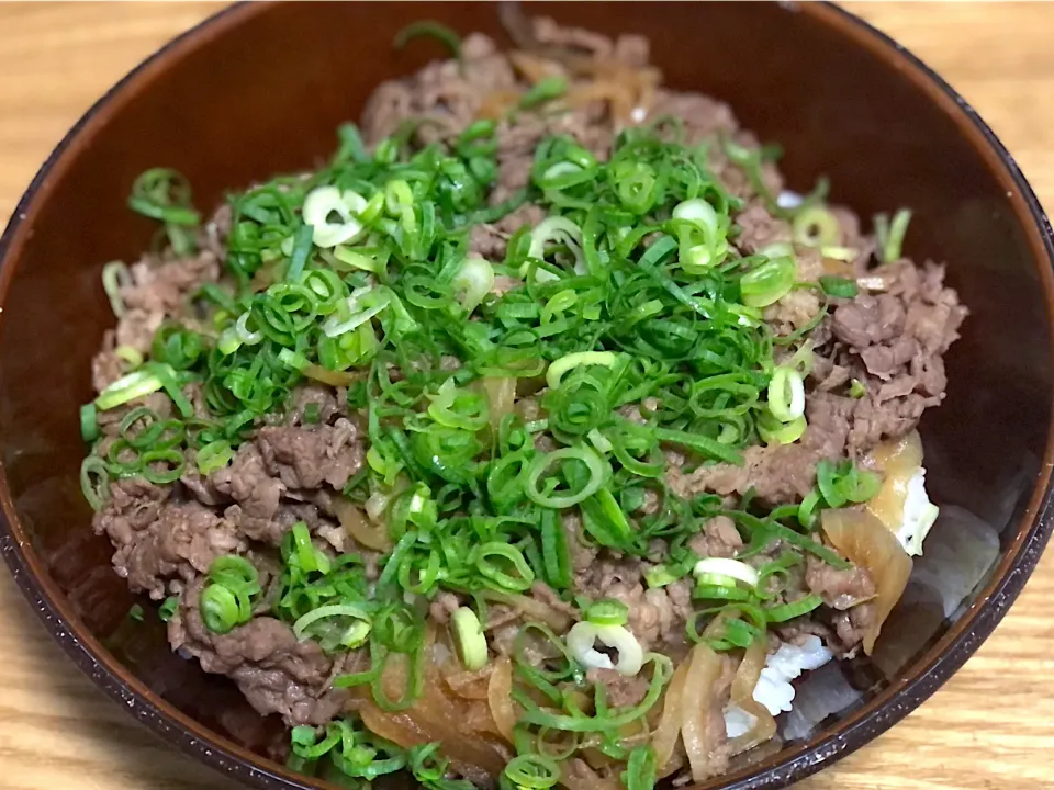 Snapdishの料理写真:☆ねぎ牛丼|まぁたんさん