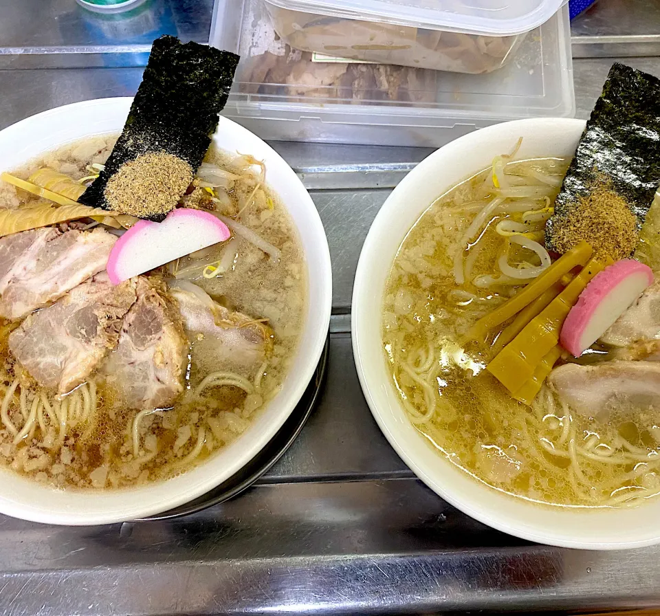 背脂醤油　白と黒　子ども用ネギ抜き|さくたろうさん