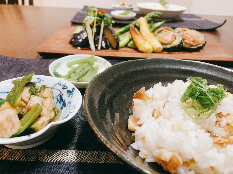 Snapdishの料理写真:6/4 夏野菜たっぷり晩御飯💗|あーるさん