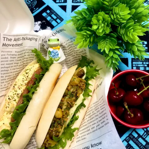 「ダイズラボ きのこのキーマカレー」を使ってみたSnapdishの料理・レシピ写真:本日の娘弁🥪🥖