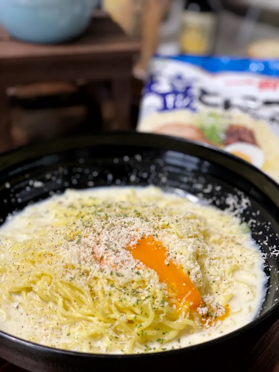 Snapdishの料理写真:♯1183 インスタントカルボ麺♪|asuu*さん