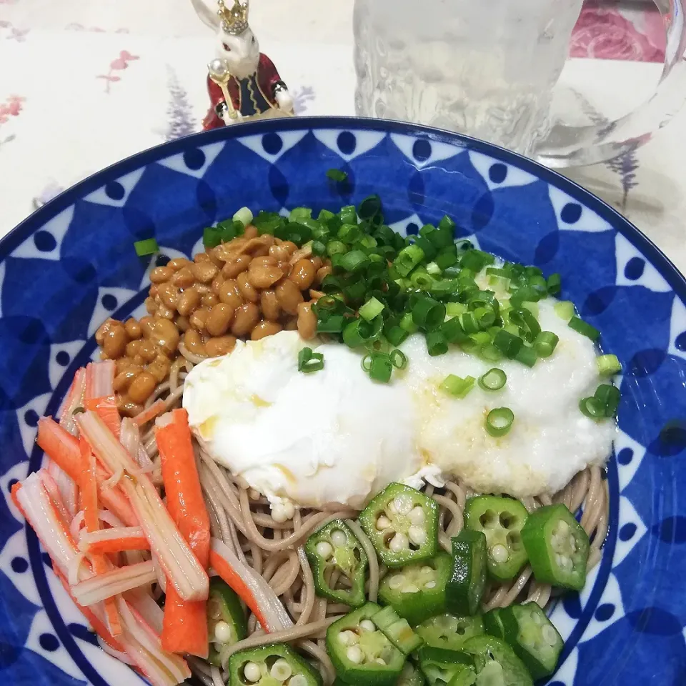 Snapdishの料理写真:'21,6/4
トリプルネバネバぶっかけ蕎麦で晩ご飯😋|たえさん