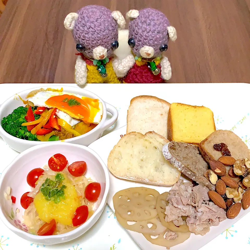 Snapdishの料理写真:朝ごぱん（╹◡╹）|chagashiさん