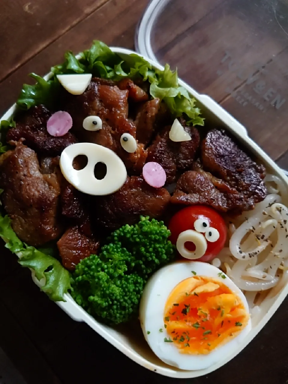 漢の…長女用🍱カットしてるぜひとくちトンテキ弁当|ᵏᵒᵘさん