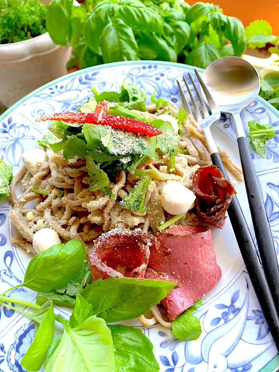 焔蔵山形手打ちそば　SDスタッフさんオススメの食べ方ルッコラ蕎麦|シュトママさん