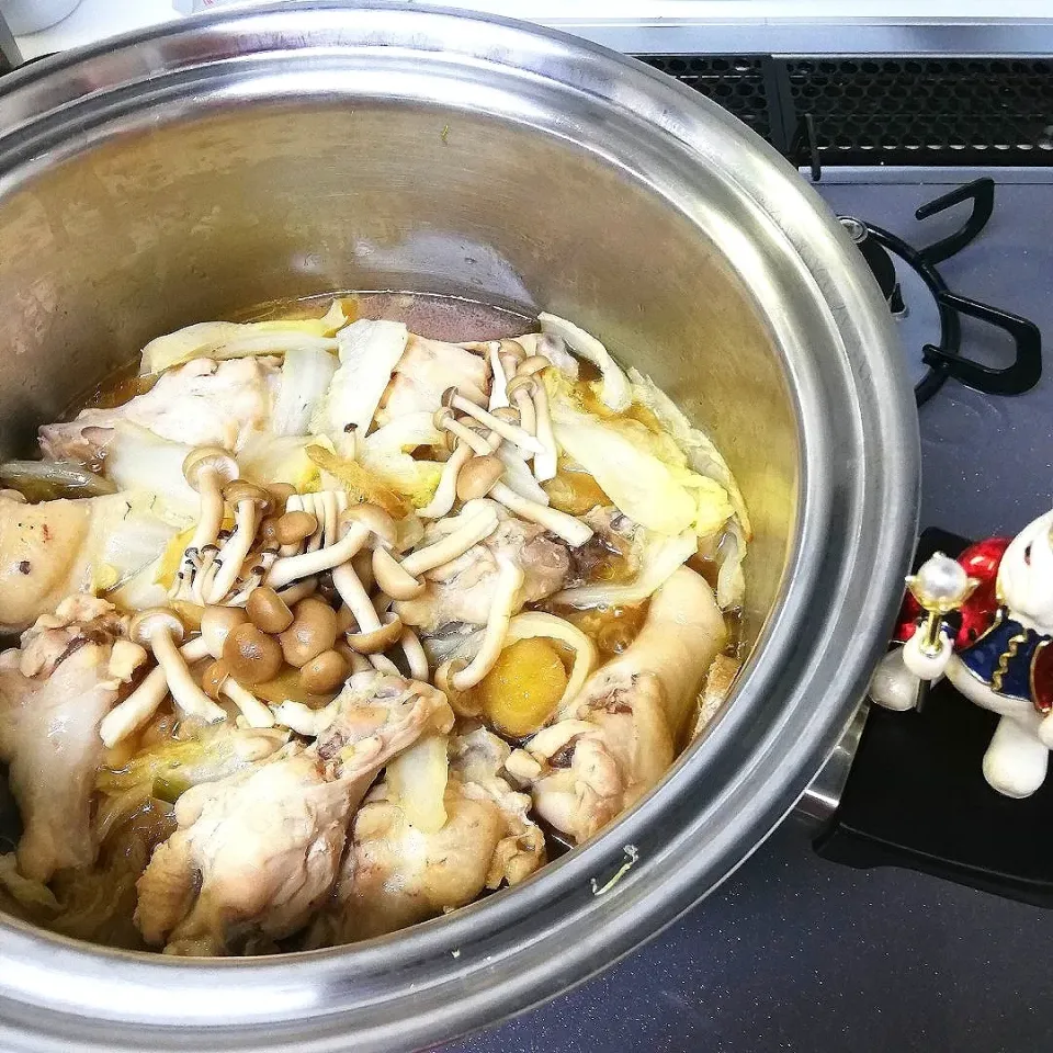 '21,6/6
🐔ちゃんの手羽元と白菜の無水調理で晩ご飯😋|たえさん