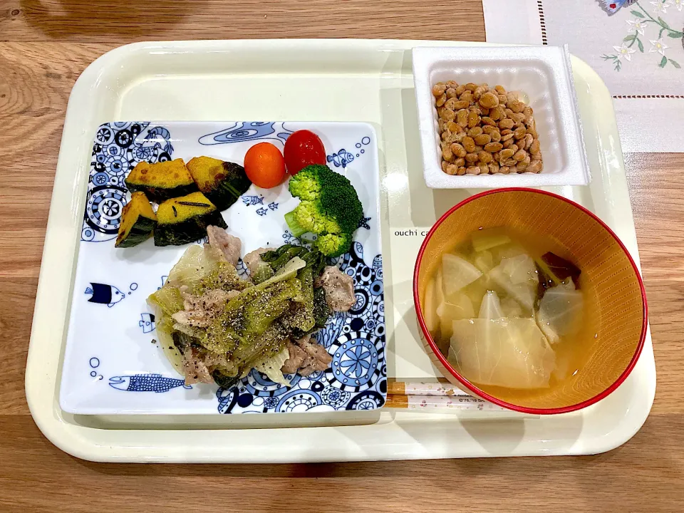 Snapdishの料理写真:豚肉とレタスの塩ダレのご飯|みよさん