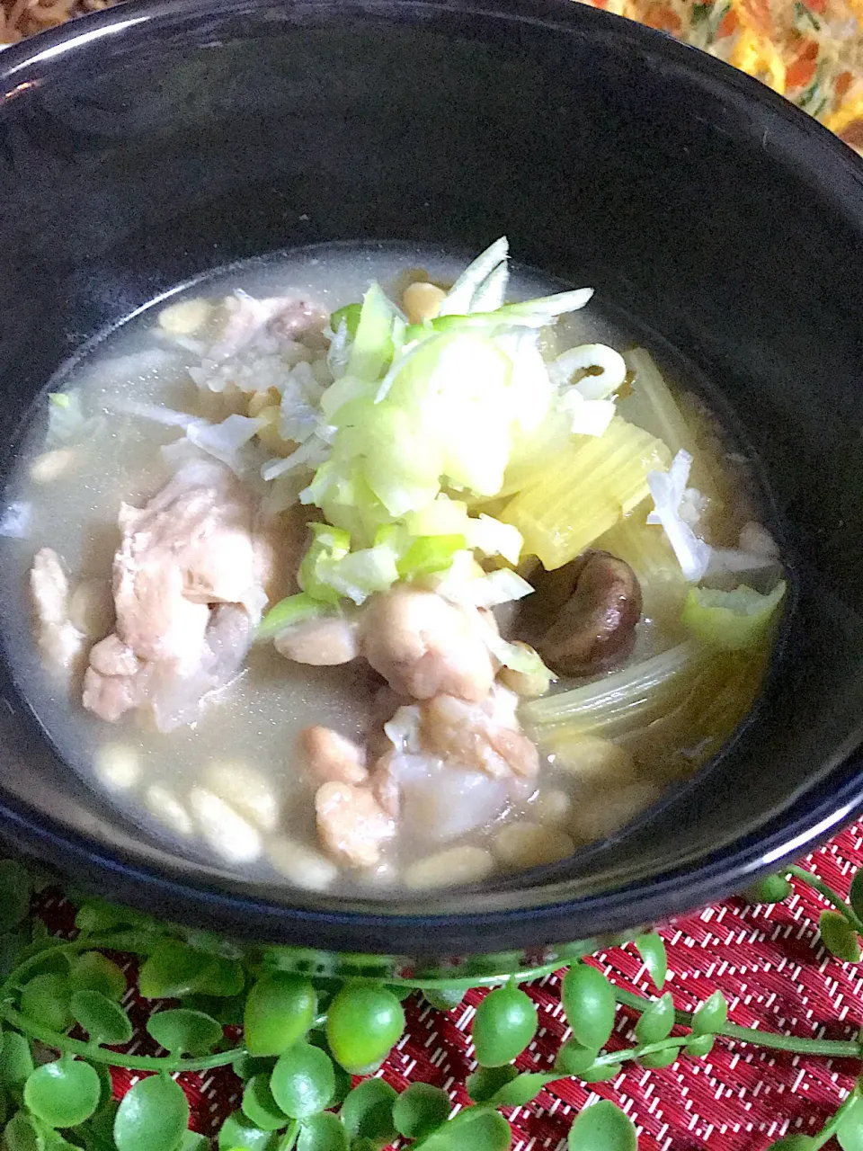 Snapdishの料理写真:風邪を引きそうなので、炊飯器で参鶏湯💕💕💕|🌺🌺Foodie🌺🌺さん