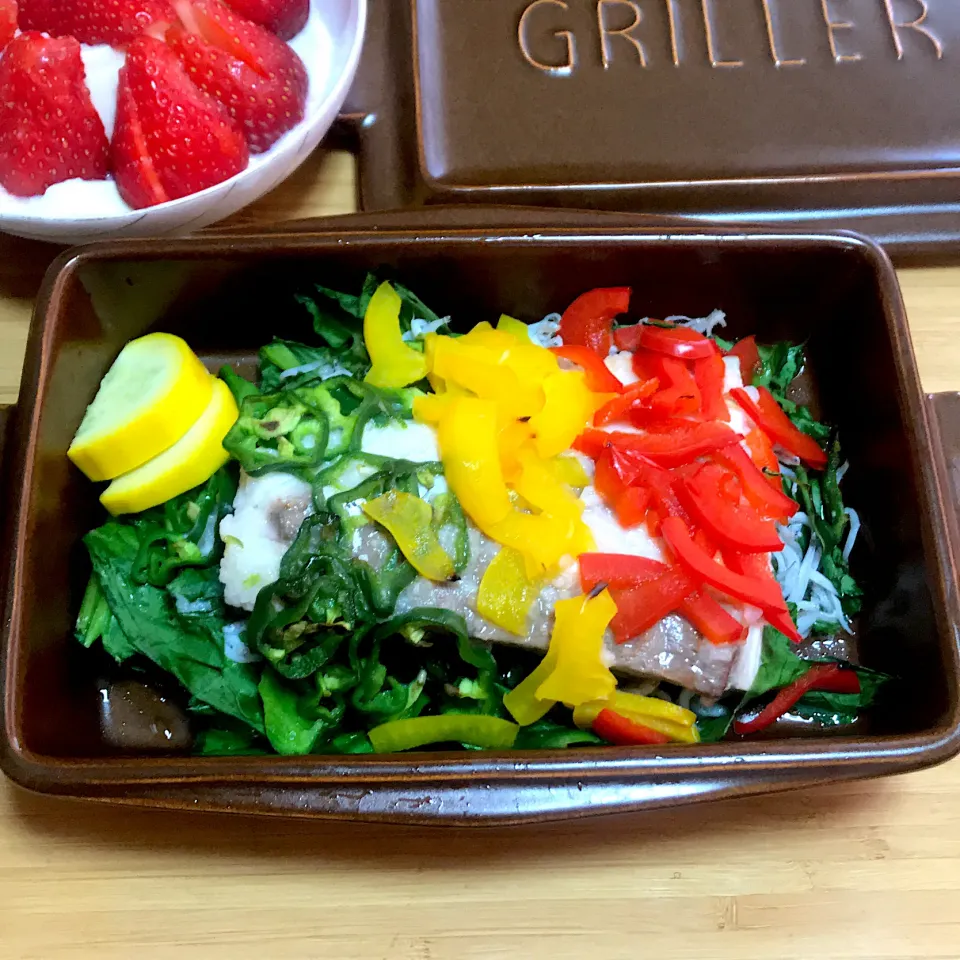 ハマチ🐟と野菜の蒸し焼き|ゆうこりんさん