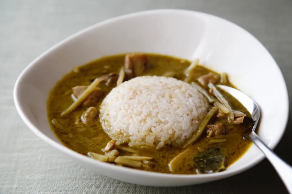 無印のグリーンカレー玄米ご飯|マユマユさん