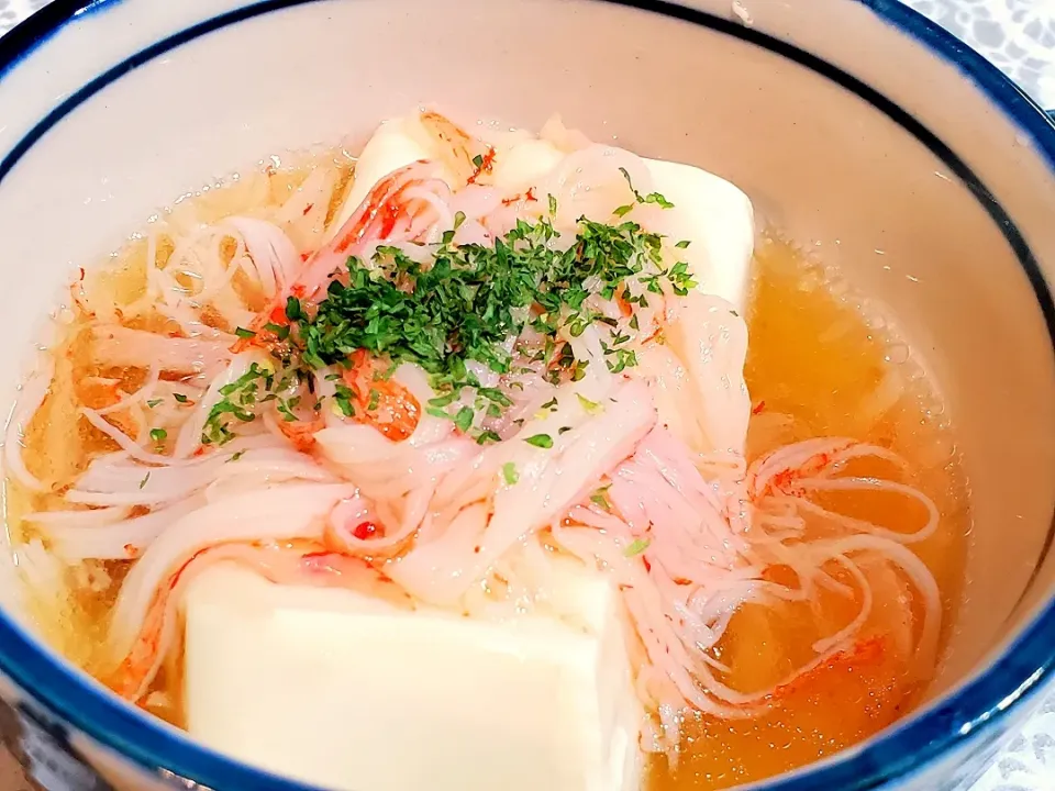 カニかまのあんかけ豆腐|モコさん