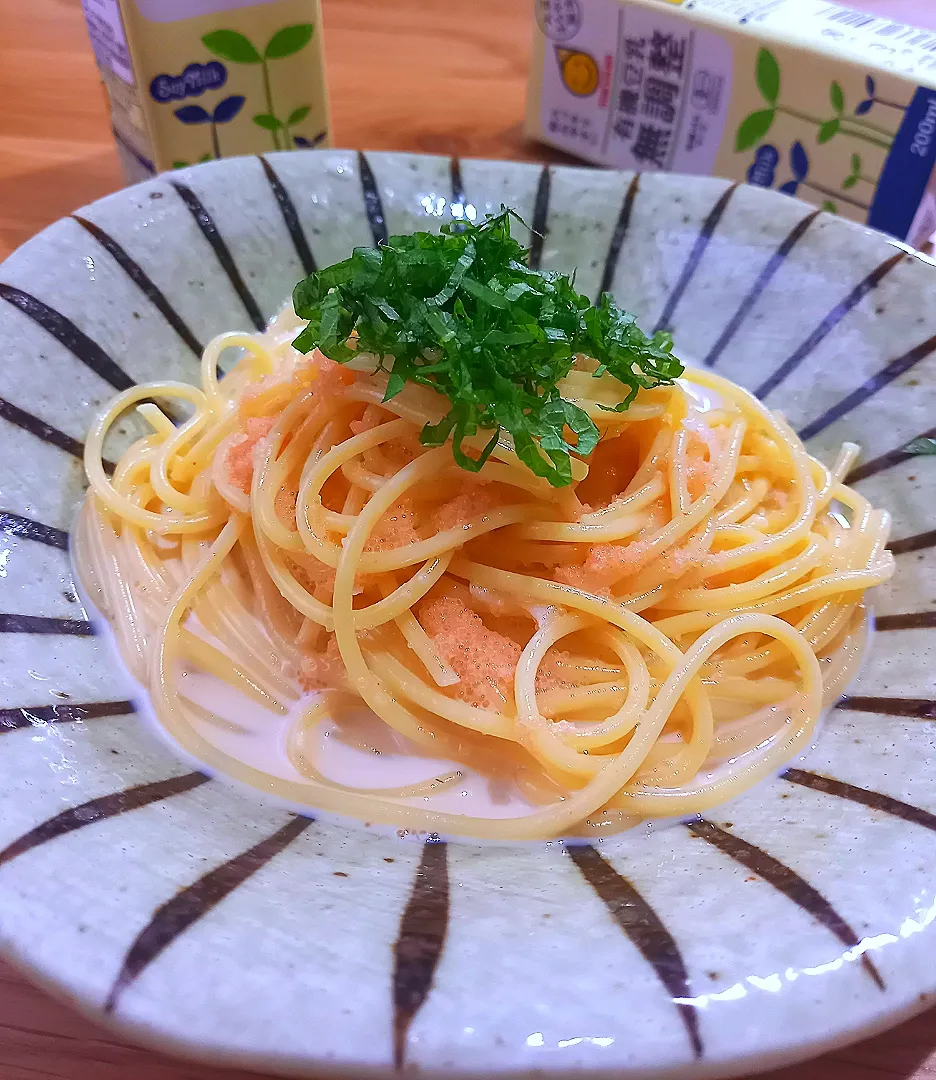 モニターで冷たい豆乳明太パスタ|ナオミさん