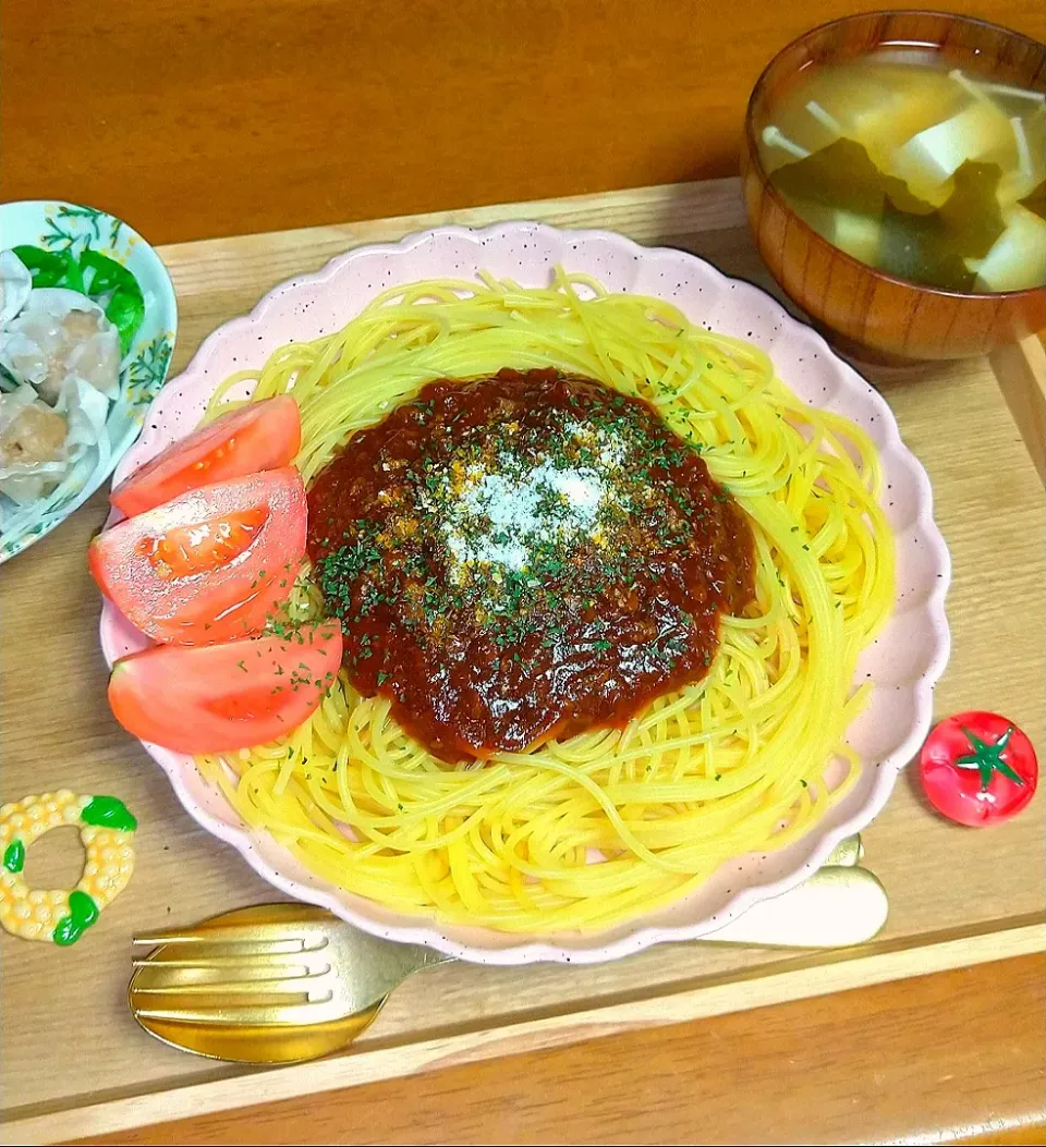 ミートソーススパゲッティー🍝|とししいたけさん