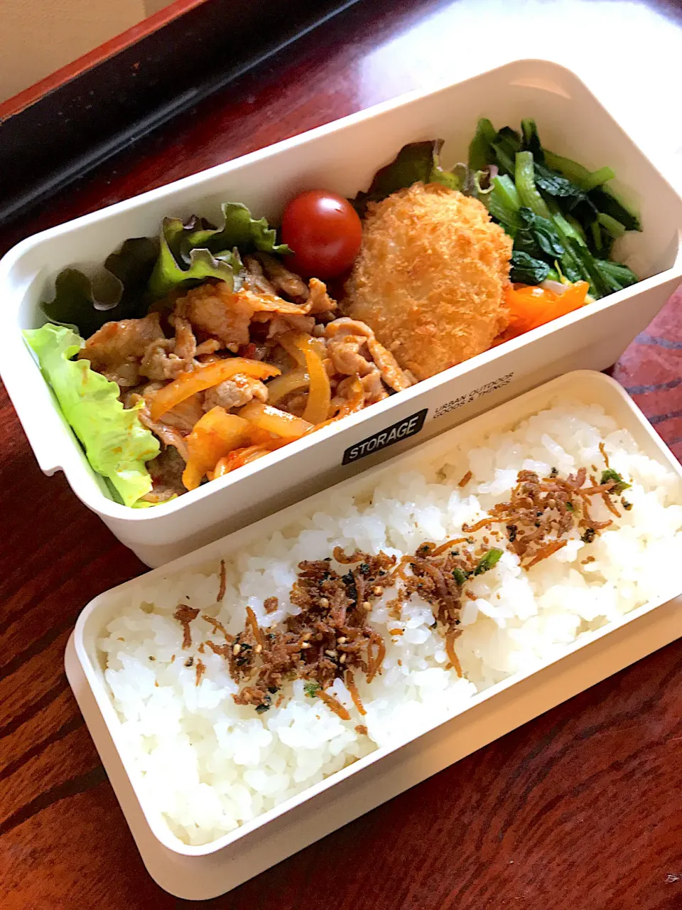 豚のピリ辛弁当|二キィさん